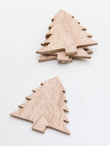 Wooden Tree Coasters - Set of 4