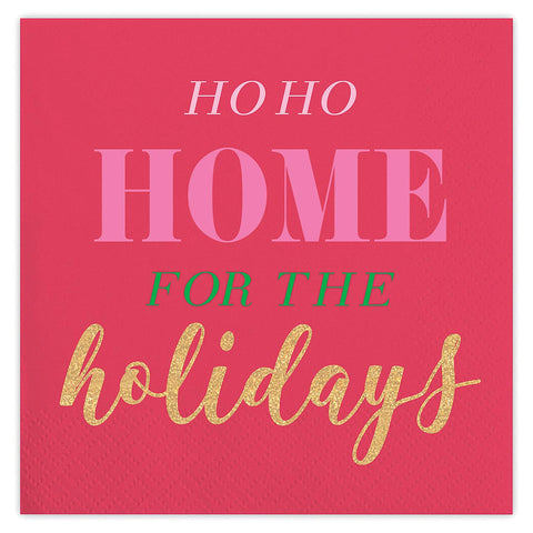 Home for the Holiday Beverage Napkin 5"