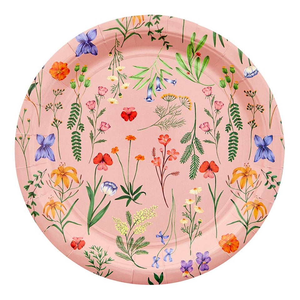 Boho Flowers Paper Plate