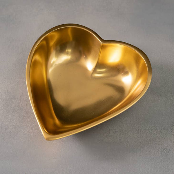 Heart Shaped Bowl - Polished Gold