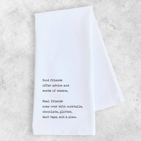 Real Friends Tea Towel