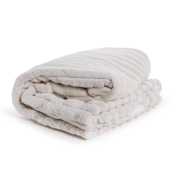 Faux Fur Throw - White