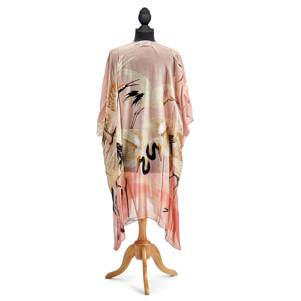 Pink Heron Long Kimono