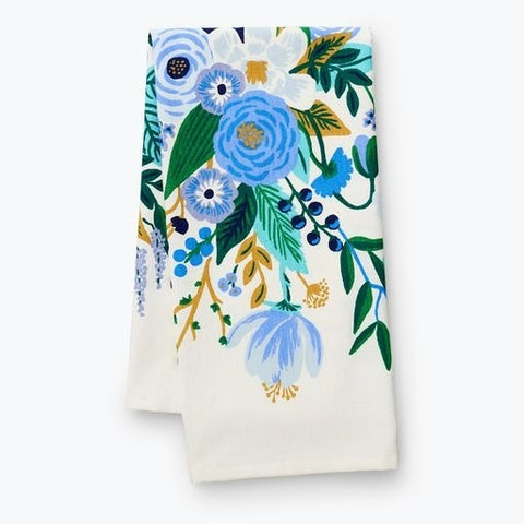 Garden Party Blue Tea Towel