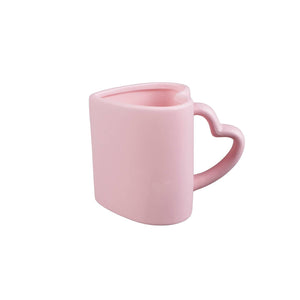 Heart Shaped Pink Ceramic Mug - 18oz