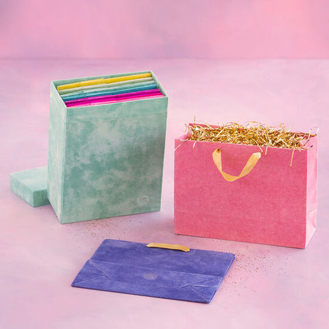 Patisserie Flocked Bag 12" x 16" x 6" - Assorted Colors