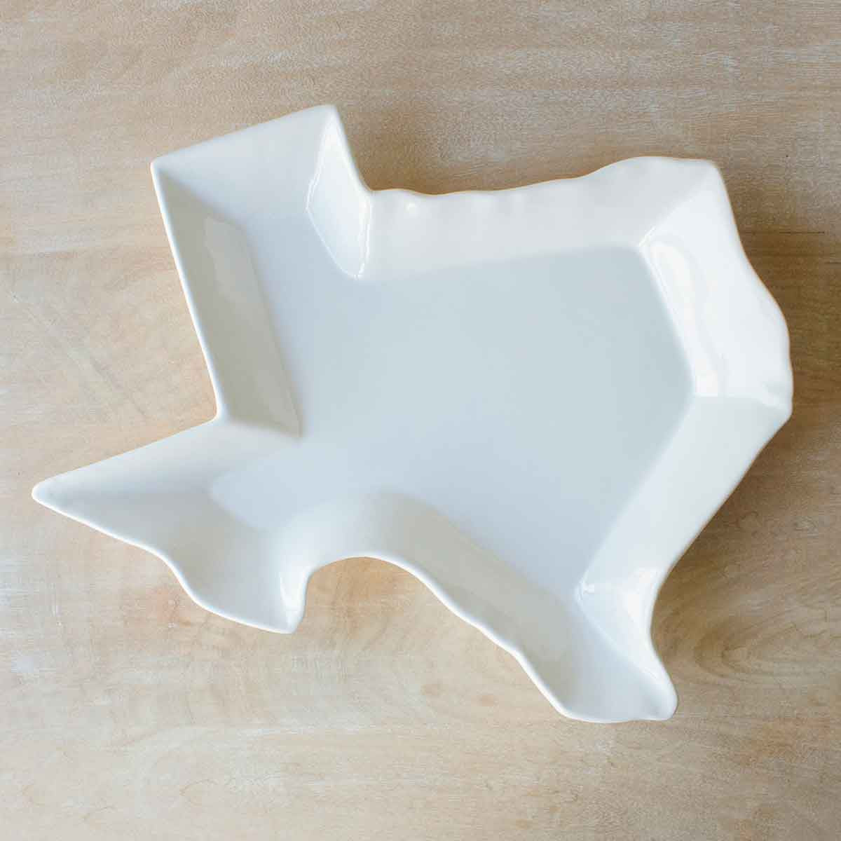 Texas Shaped Platter - White 16"