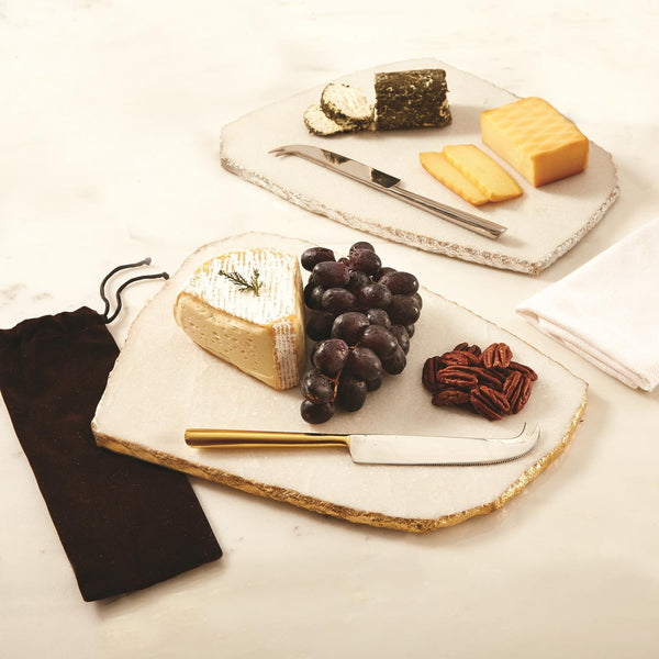 Marble Cheese Plate & Knife Set