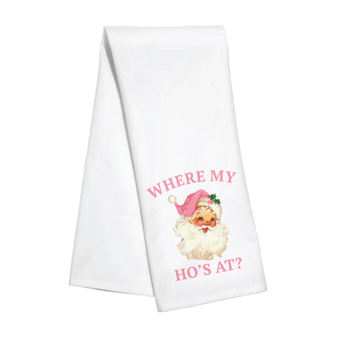 Where My Hoe's At Tea Towel