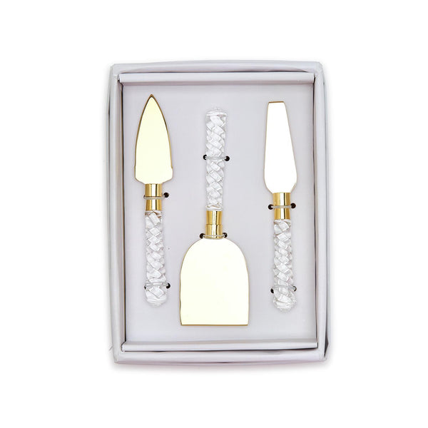 Crystal Clear Cheese Knives - Set of 3 Gift Box