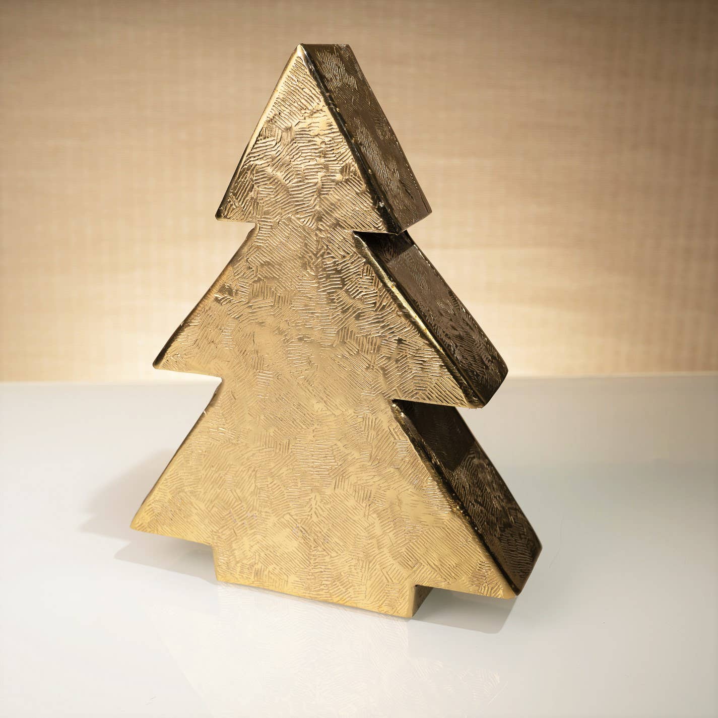 Gold Etched Aluminum Deco Tree - Large