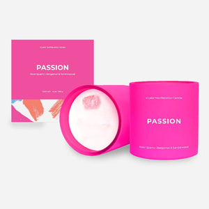 Passion Crystal Manifestation Candle - Bergamot & Sandalwood