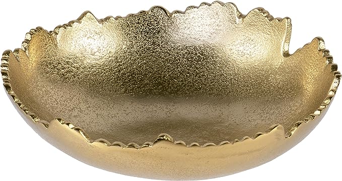 Gold Aluminum Small Torn Edge Bowl