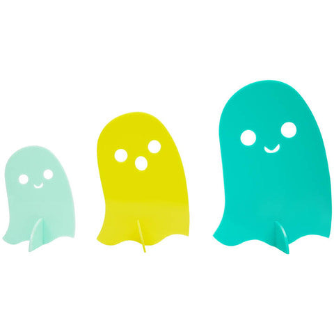 Acrylic 3D Ghosts - Set of 3 Assorted Colors