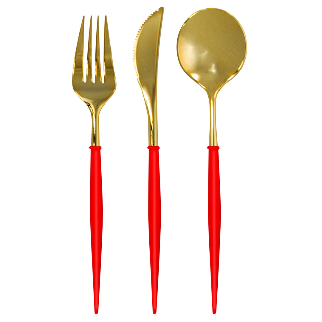 Bella Cutlery - Red & Gold
