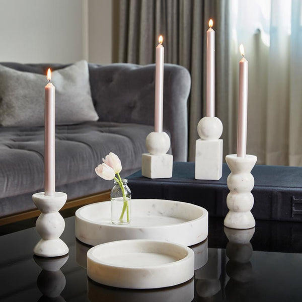 Round Marble Candle Holder - Small