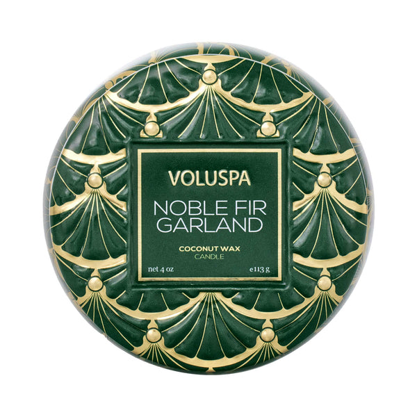 Noble Fir Garland Mini Tin Candle