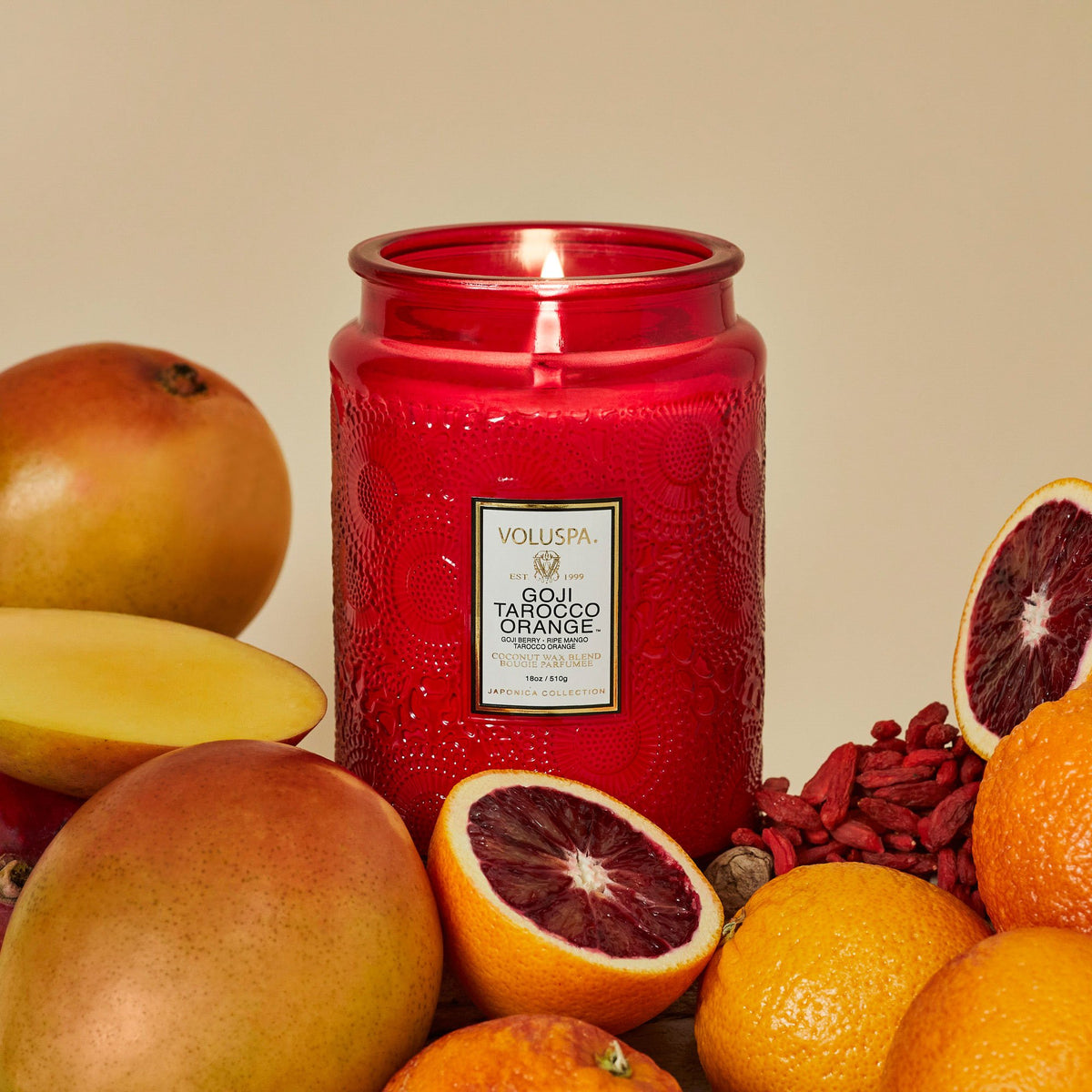 Goji Tarocco Orange 18 oz Large Jar Candle