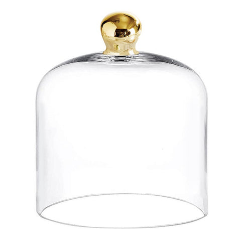 Gold Knob Glass Cloche - Medium