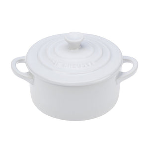 Mini Round Cocotte 8 oz - White