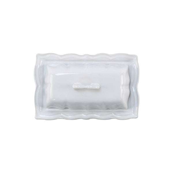 Incanto Stone White Baroque Butter Dish