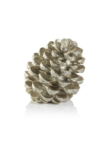 Decorative Pine Cone 11" - Silver