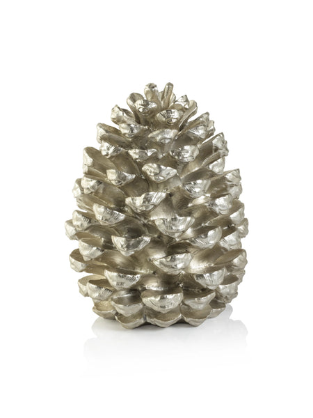 Decorative Pine Cone 14" - Silver