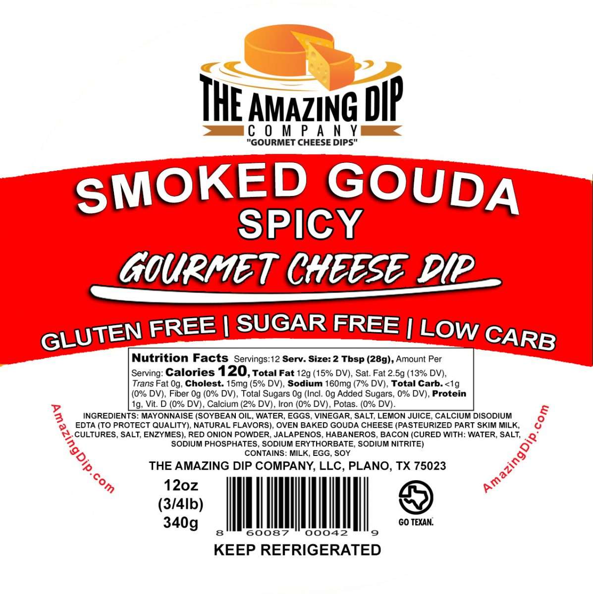 Spicy Smoked Gouda Cheese Dip - 12oz