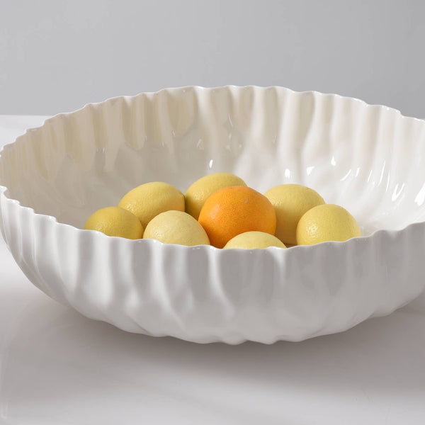 Extra Large Shallow Bowl - Mascali Bianca