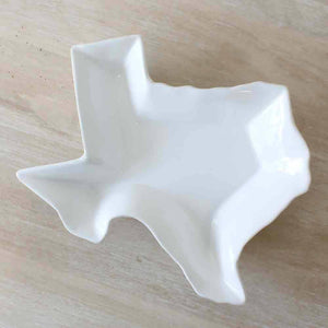 Texas Shaped Platter - White 10"