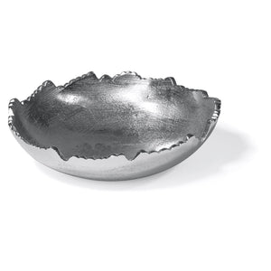 Silver Aluminum Medium Torn Edge Bowl