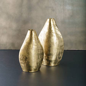Gold Etched Vase - Small