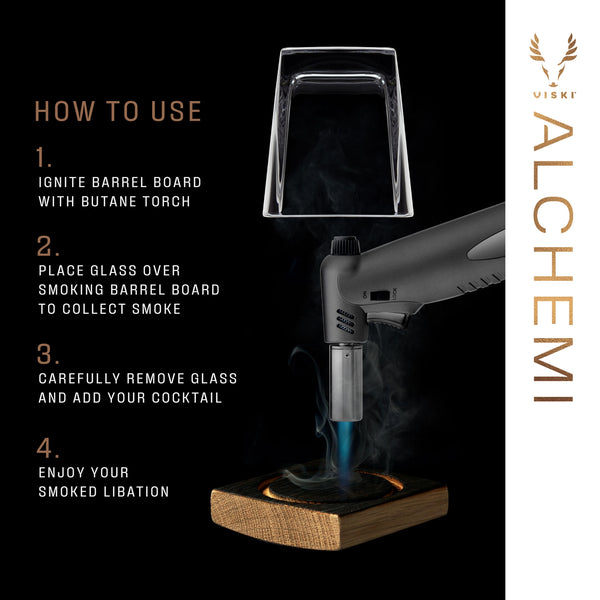 Alchemi™ Oak Barrel Board Smoke Infusion Kit - Set of 3