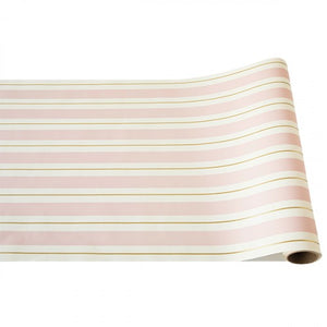 Pink & Gold Awning Stripe Runner - 20" x 25'