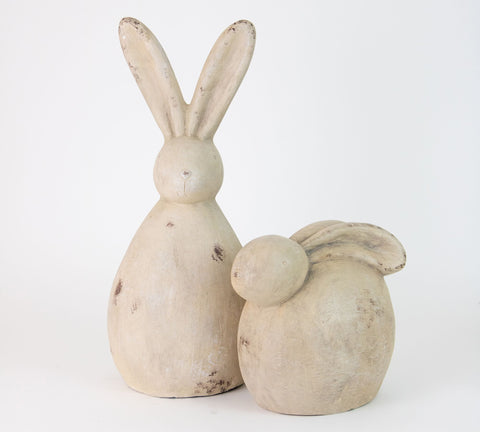 Garden Rabbit Sculptures - Set of 2