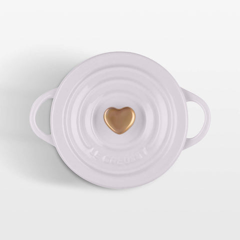 Mini Cocotte with Gold Heart Knob - Shallot