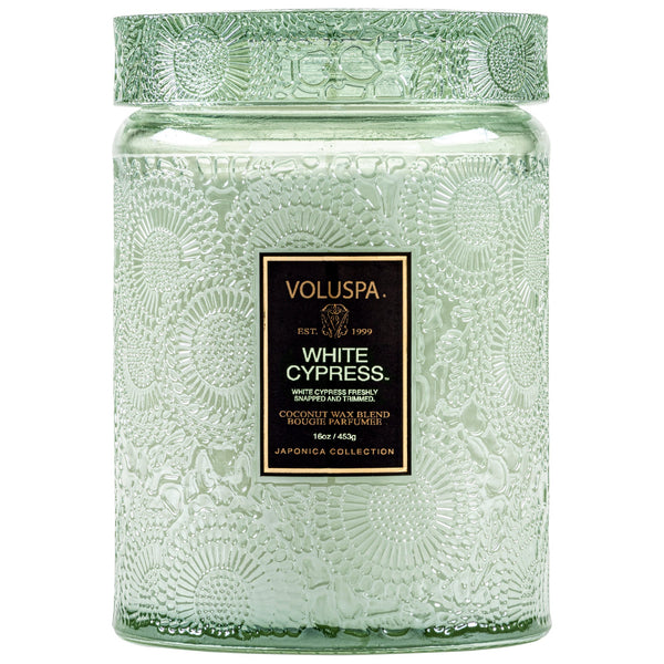 White Cypress Large Jar - 18oz