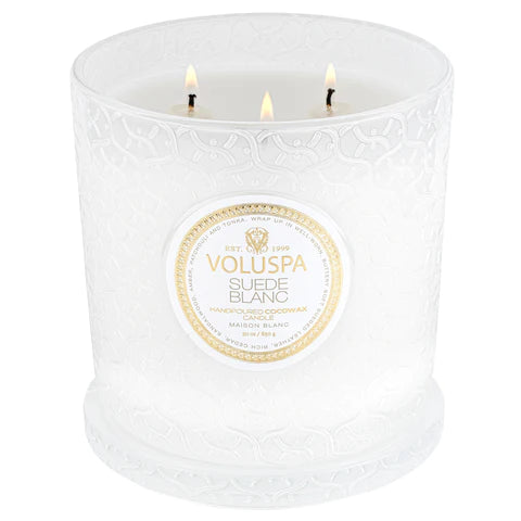 Suede Blanc 30 oz. Luxe Candle
