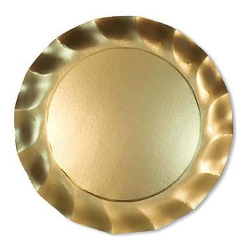 Wavy Dinner Plate - Satin Gold