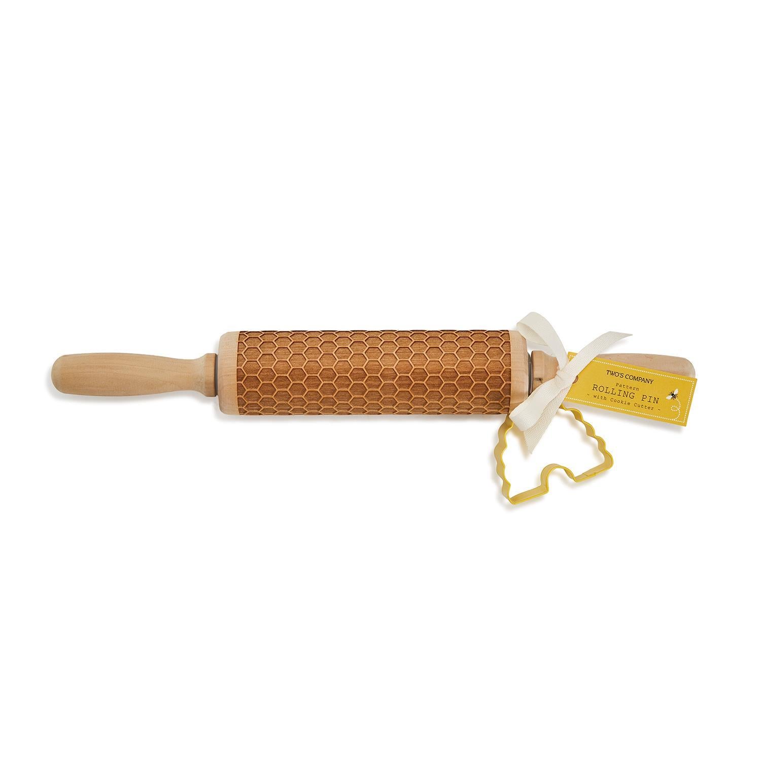 Honeycomb Rolling Pin w/ Bee Hive Cookie Cutter