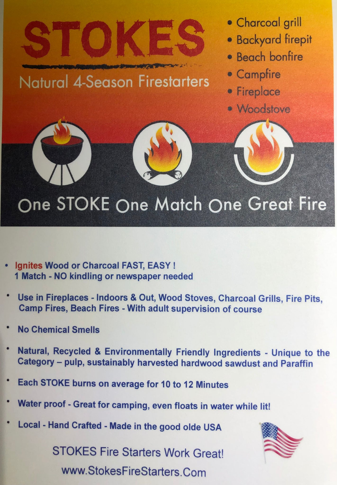 Stokes Firestarters - 4 Pack