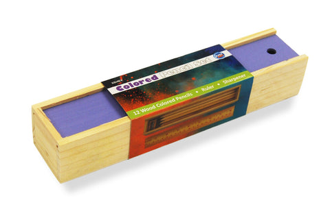 Purple Slide Top Colored Pencil Set