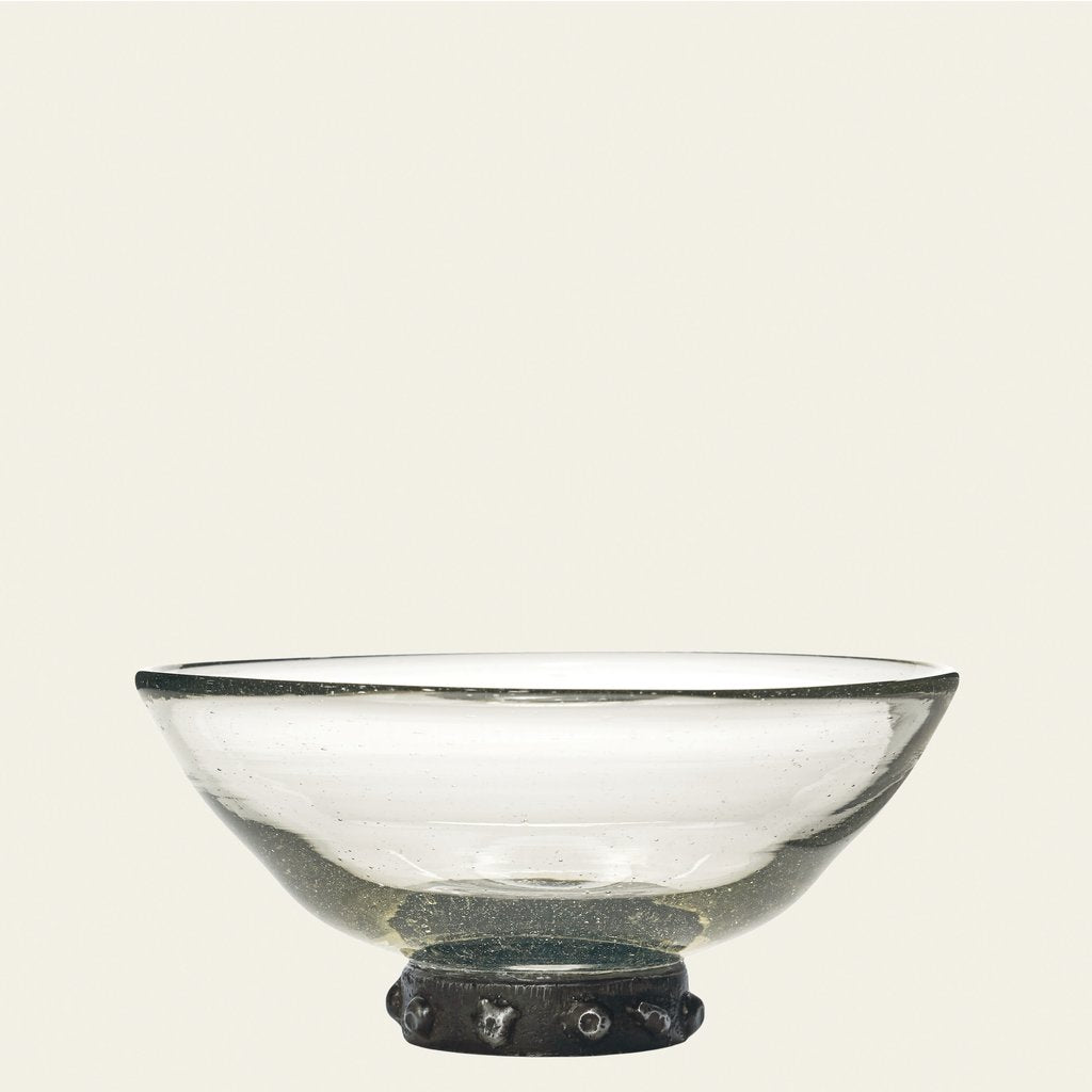 Larent Bowl w/ Hand Blown/Wax Cast Iron Beaded Trim