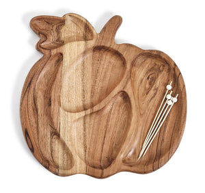 Pumpkin Shape Charcuterie Board w/ 20 Wood Pick