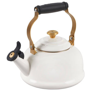 White w/ Gold 1.7 Qt Classic Whistling Kettle EOS